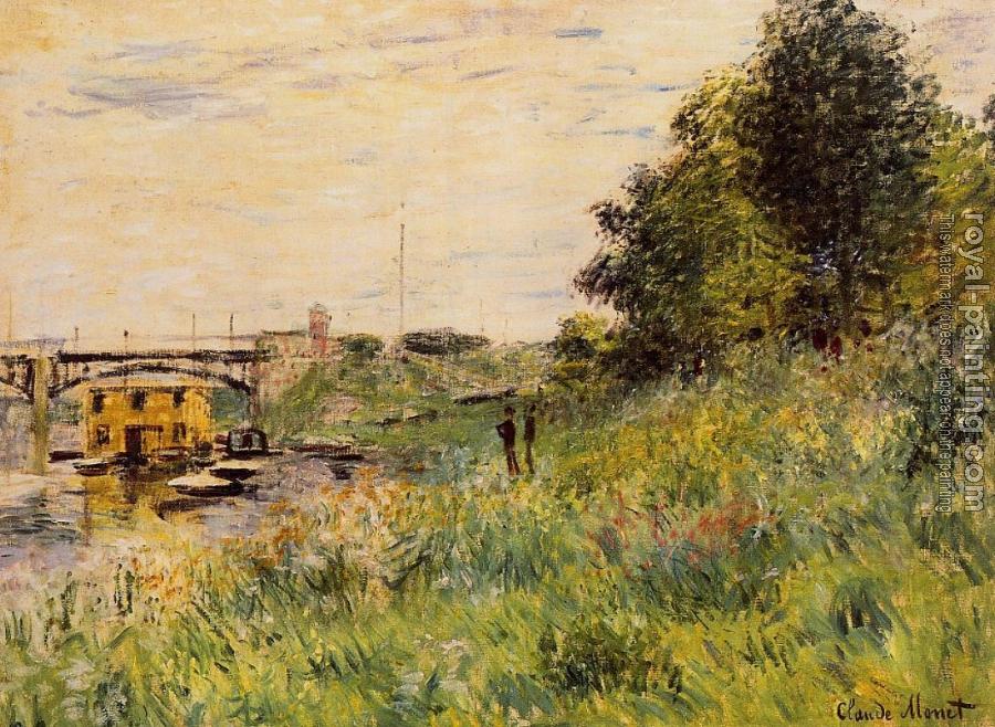 Claude Oscar Monet : The Banks of the Seine at the Argenteuil Bridge